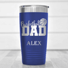 Blue Basketball Tumbler With Dedicated Hoops Dad Design