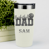 White Basketball Tumbler With Dedicated Hoops Dad Design