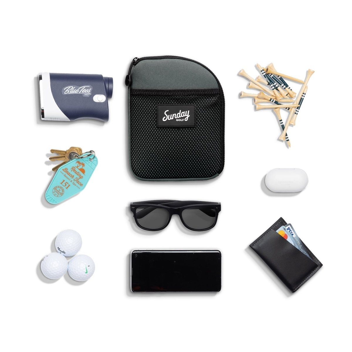 Unique Personalized NICKEL BAG | MIDNIGHT GREEN Customized Valuables Pouch Gifts for Men by Groovy Guy