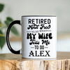 Black Funny Coffee Mug With Doing What The Wife Says Design