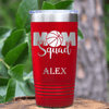 Red Basketball Tumbler With Elite Moms Of The Court Design
