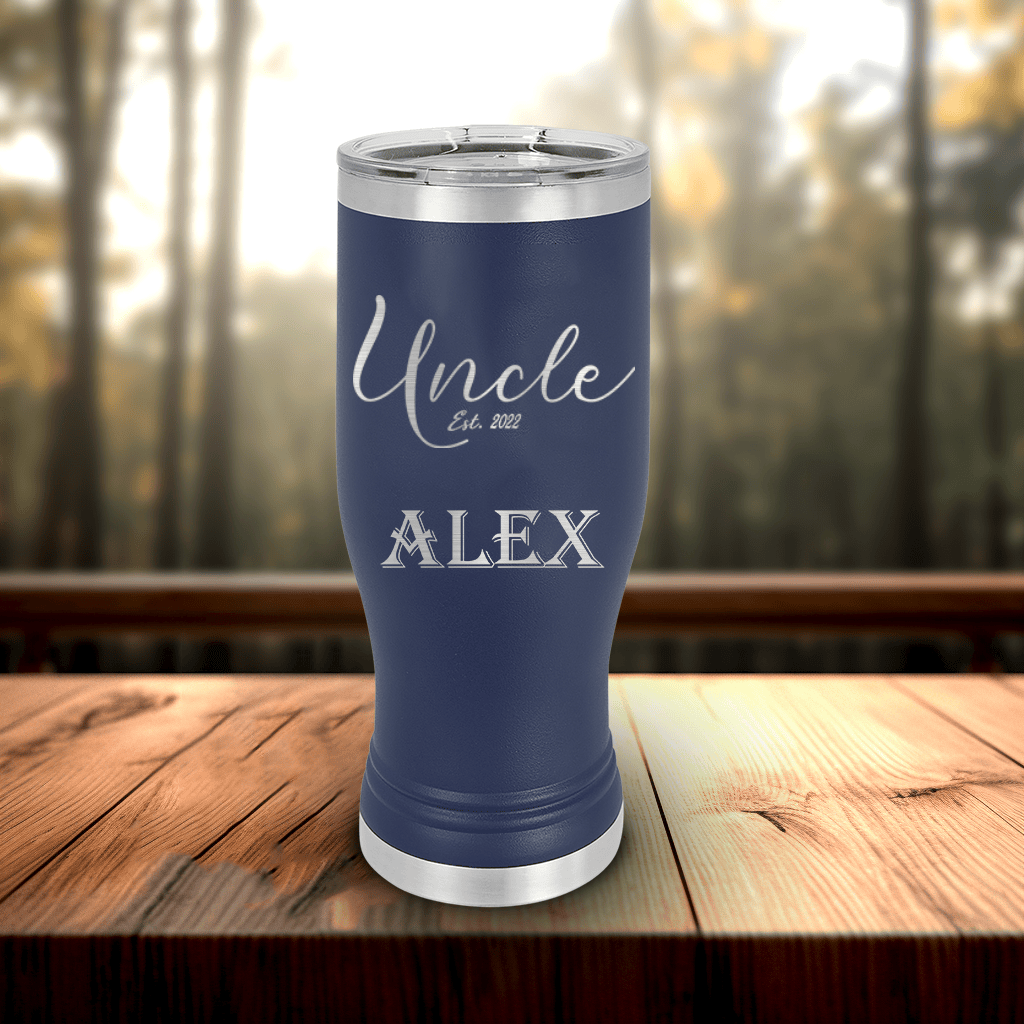 Navy Uncle Travel Mug With Handle With Establish Uncle Design