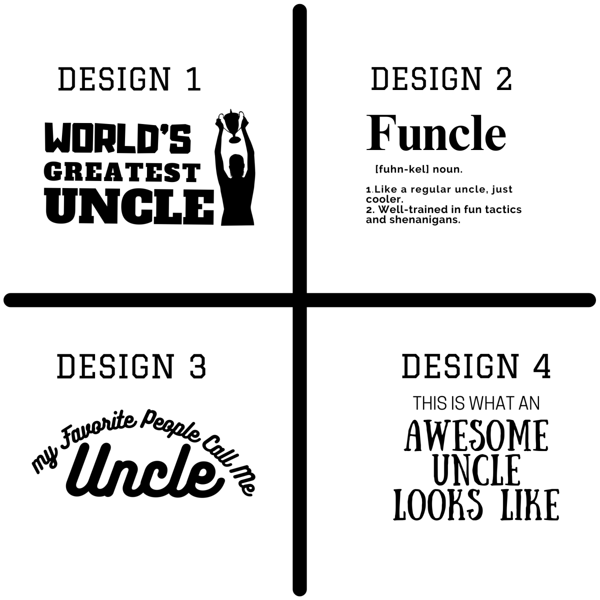 Unique Personalized Funny Uncle Hats Customized Fathers Day Gifts for Men by Groovy Guy