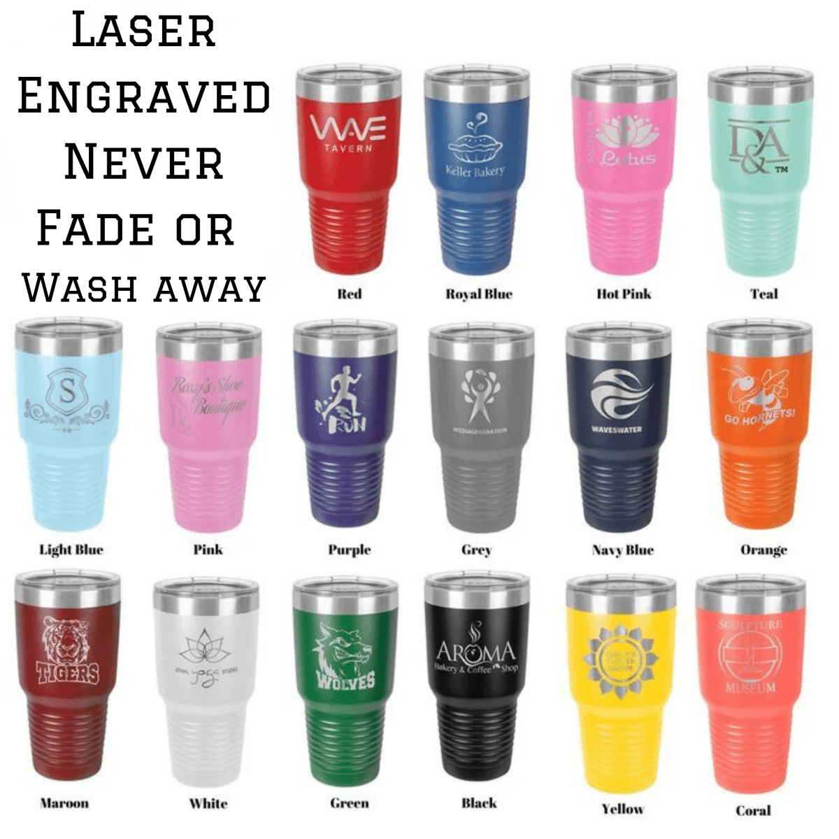 Unique Personalized Custom Logo Tumbler (30 oz) Customized Logo Gifts for Men by Groovy Guy