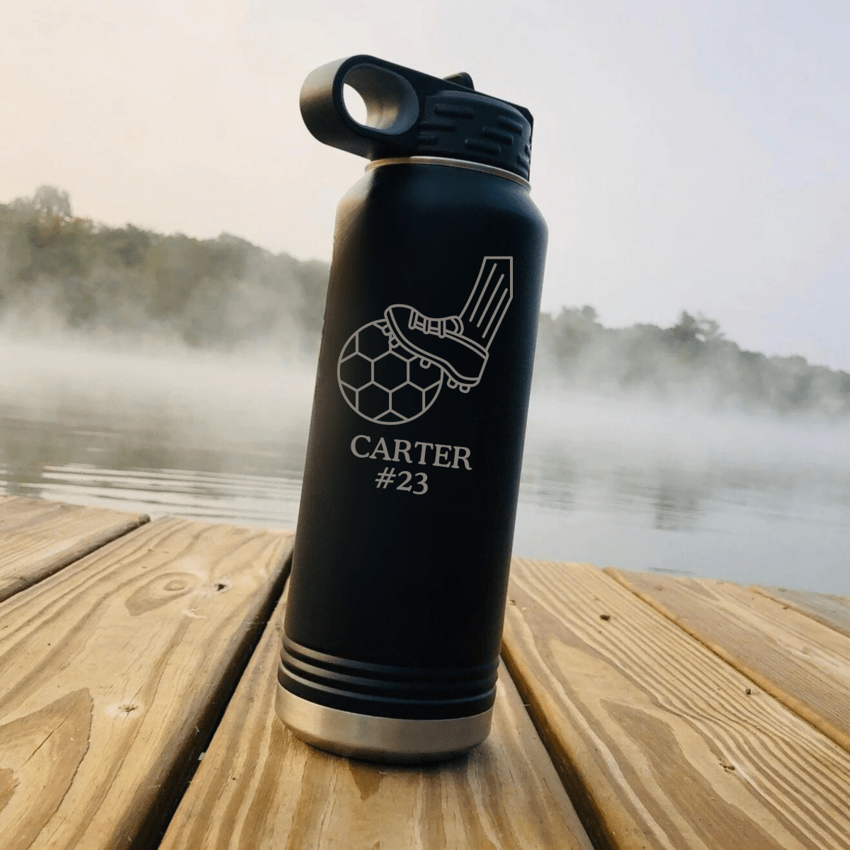 Unique Personalized Hat Trick Hydration Customized Soccer Gifts for Men by Groovy Guy