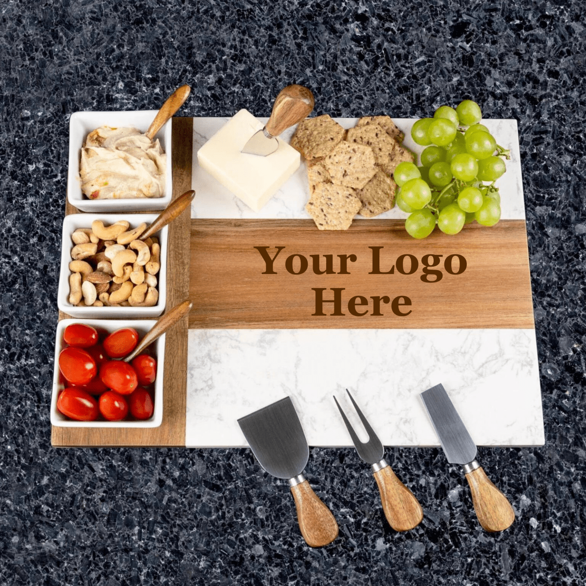 Unique Personalized Custom Logo Entertainers Tray Customized Cutting Board Gifts for Men by Groovy Guy