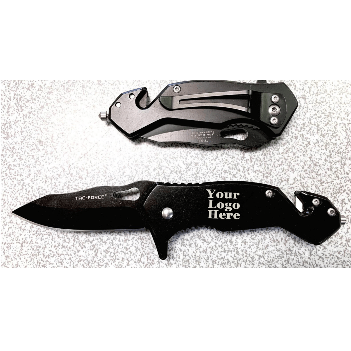 Unique Personalized Custom Logo Tactical Blade Customized Knife Gifts for Men by Groovy Guy