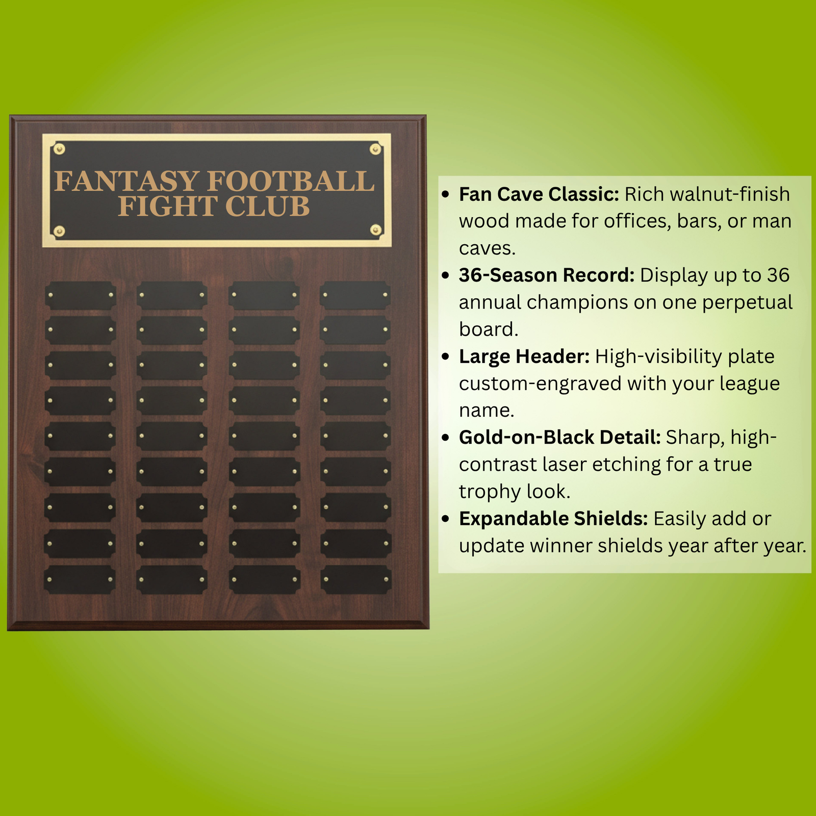 Personalized Fantasy Football Trophy Plaque