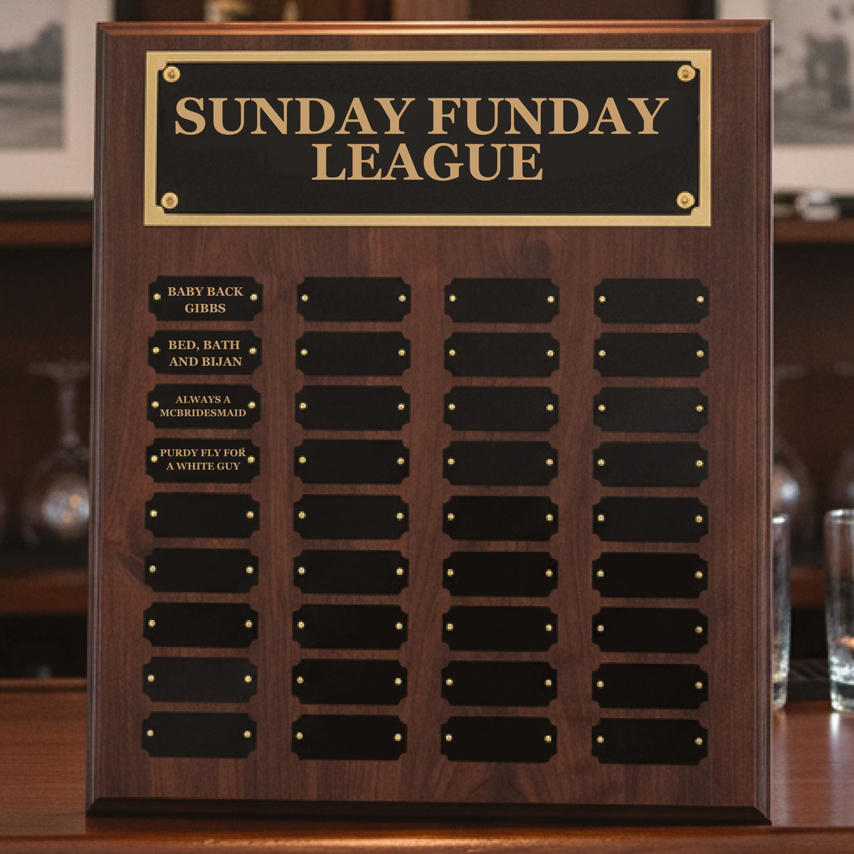 Personalized Fantasy Football Trophy Plaque