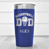 Blue Basketball Tumbler With Father Of The Court Design