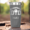 Grey Basketball Tumbler With Father Of The Court Design