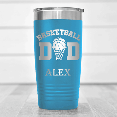 Light Blue Basketball Tumbler With Father Of The Court Design