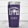 Purple Basketball Tumbler With Father Of The Court Design