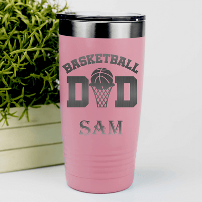 Salmon Basketball Tumbler With Father Of The Court Design