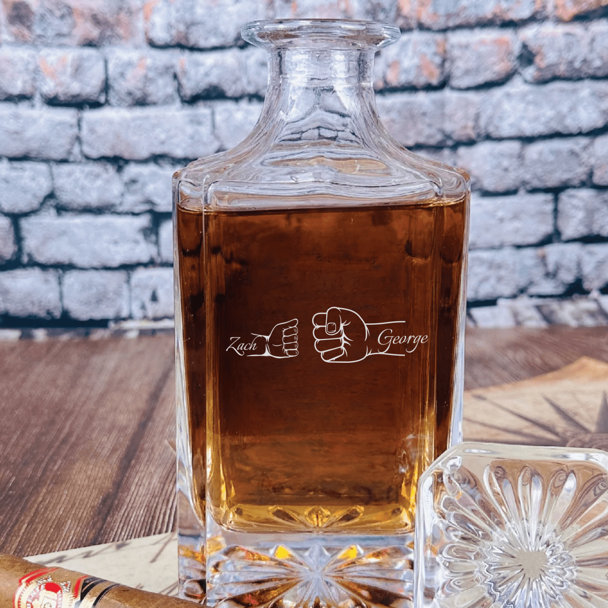 Unique Personalized Best Dad Ever Decanter Customized Decanter Gifts for Men by Groovy Guy