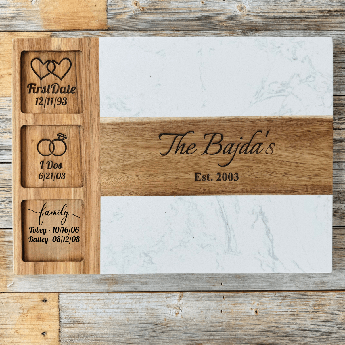 Personalized Our Journey Serving Board - Perfect Anniversary & Sentimental Gift