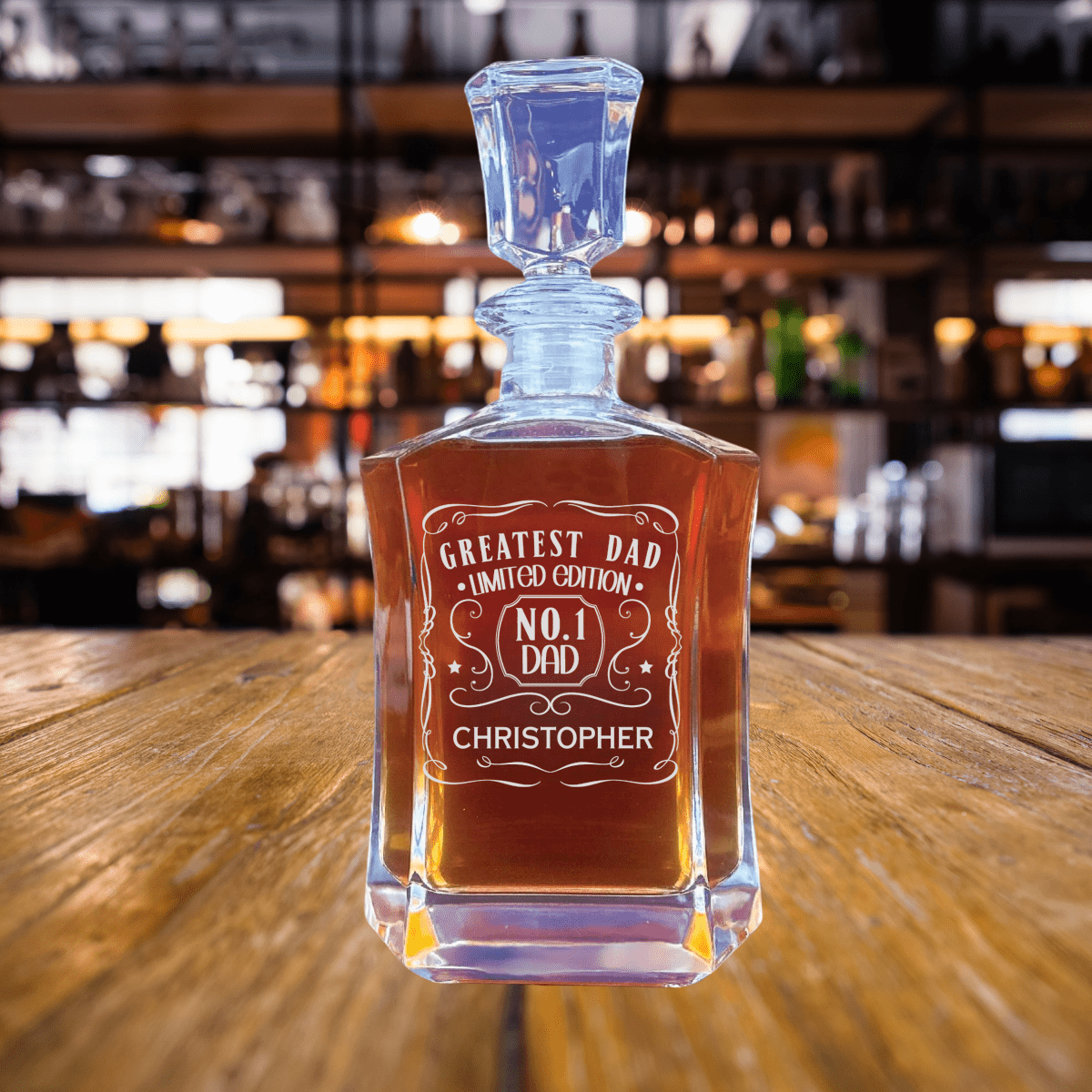 Unique Personalized Fathers Day Decanter Customized Fathers Day Gifts for Men by Groovy Guy