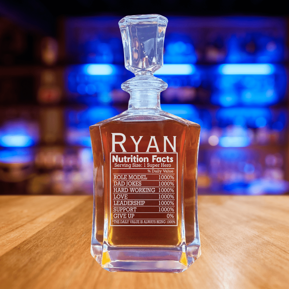 Unique Personalized Fathers Day Decanter Customized Fathers Day Gifts for Men by Groovy Guy