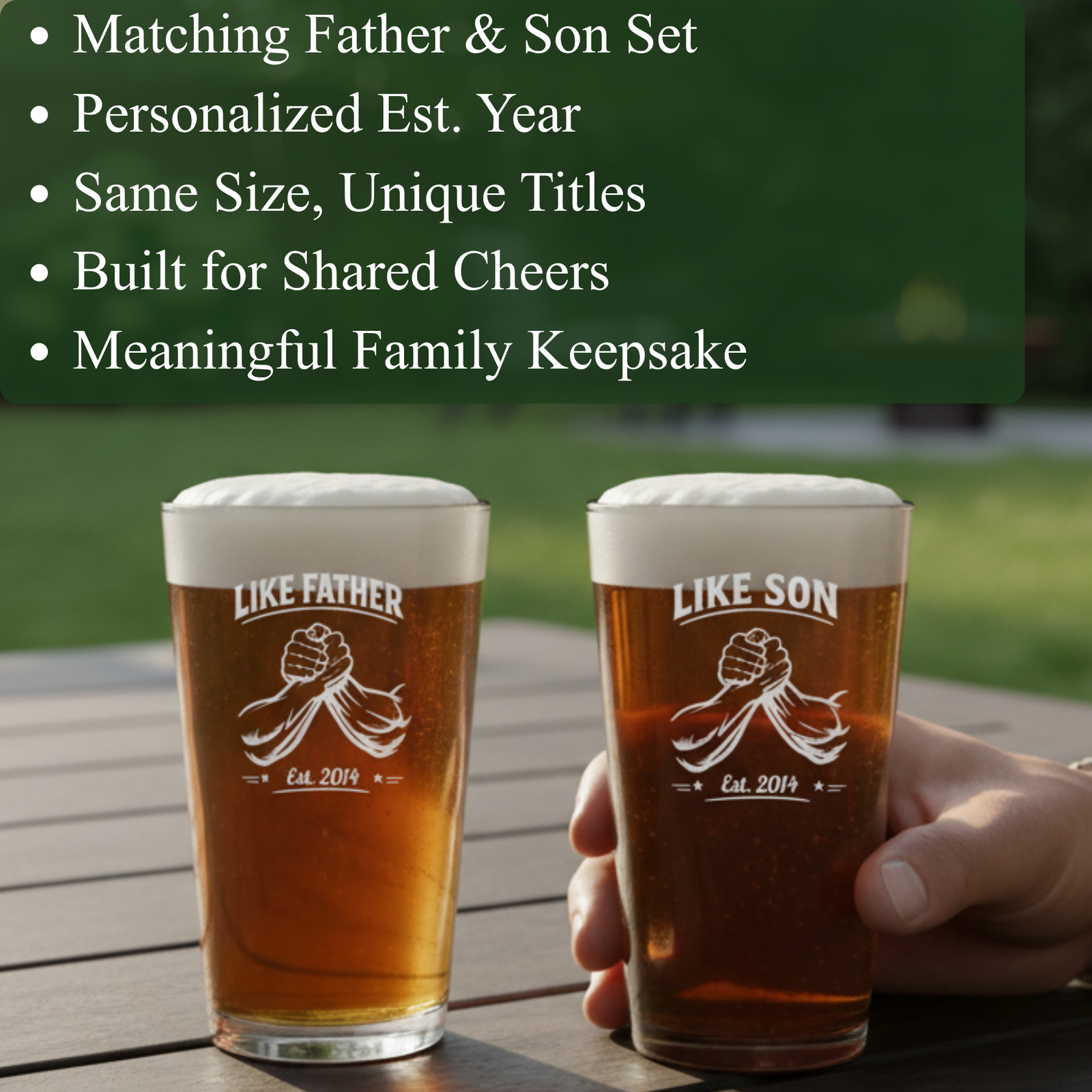 Like Father, Like Son Pint Set