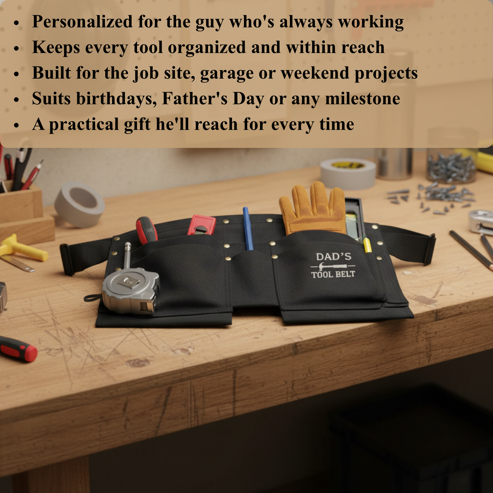 Handyman Dad Personalized Tool Belt