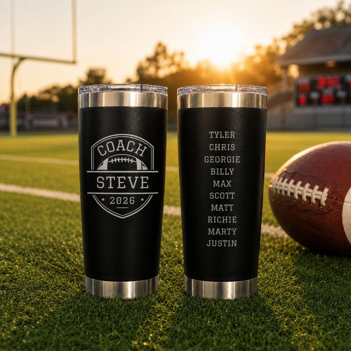 Personalized Football Coach Team Tumbler