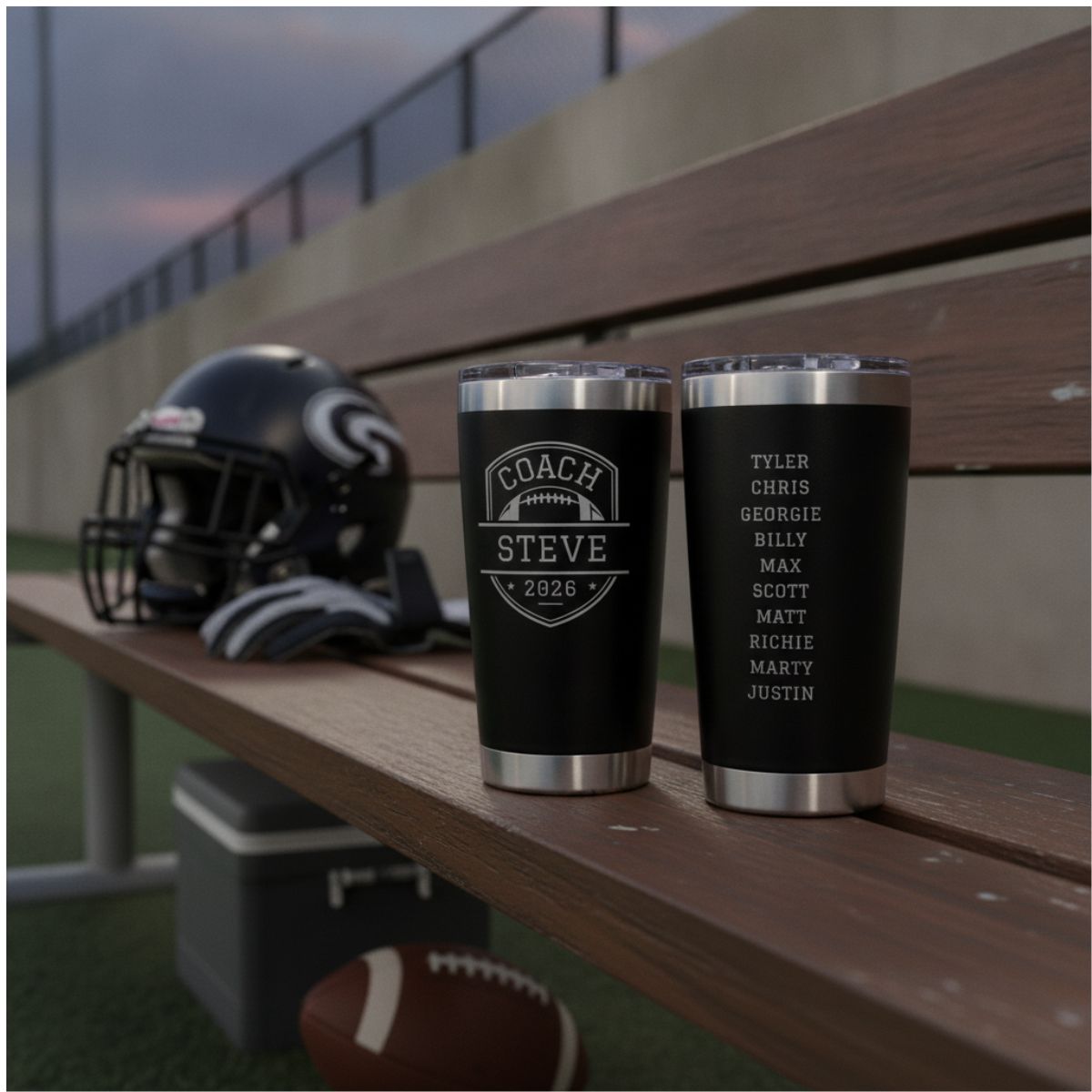 Personalized Football Coach Team Tumbler