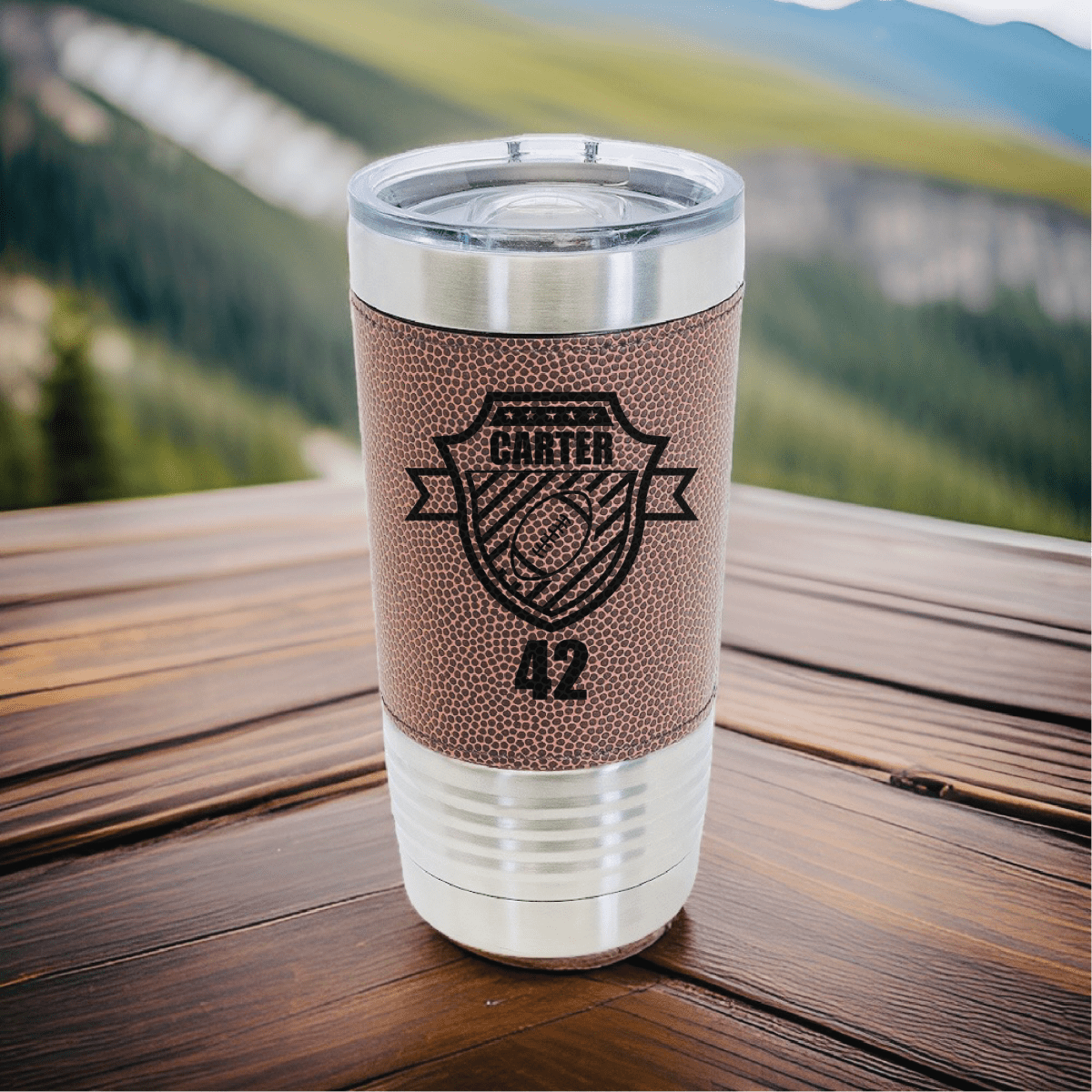 Unique Personalized Touchdown Tumbler Customized Football Tumbler Gifts for Men by Groovy Guy