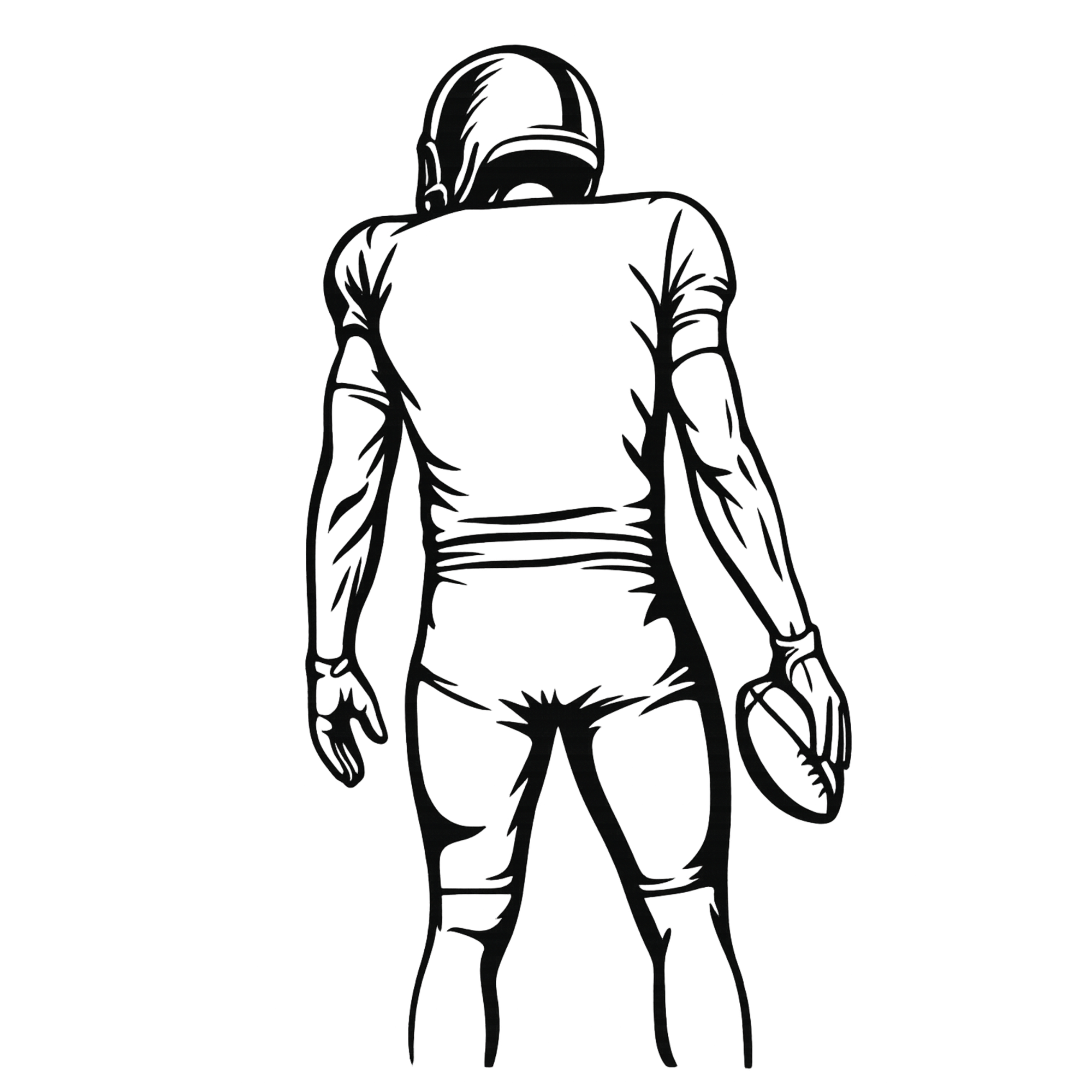 Football Player Water Bottle