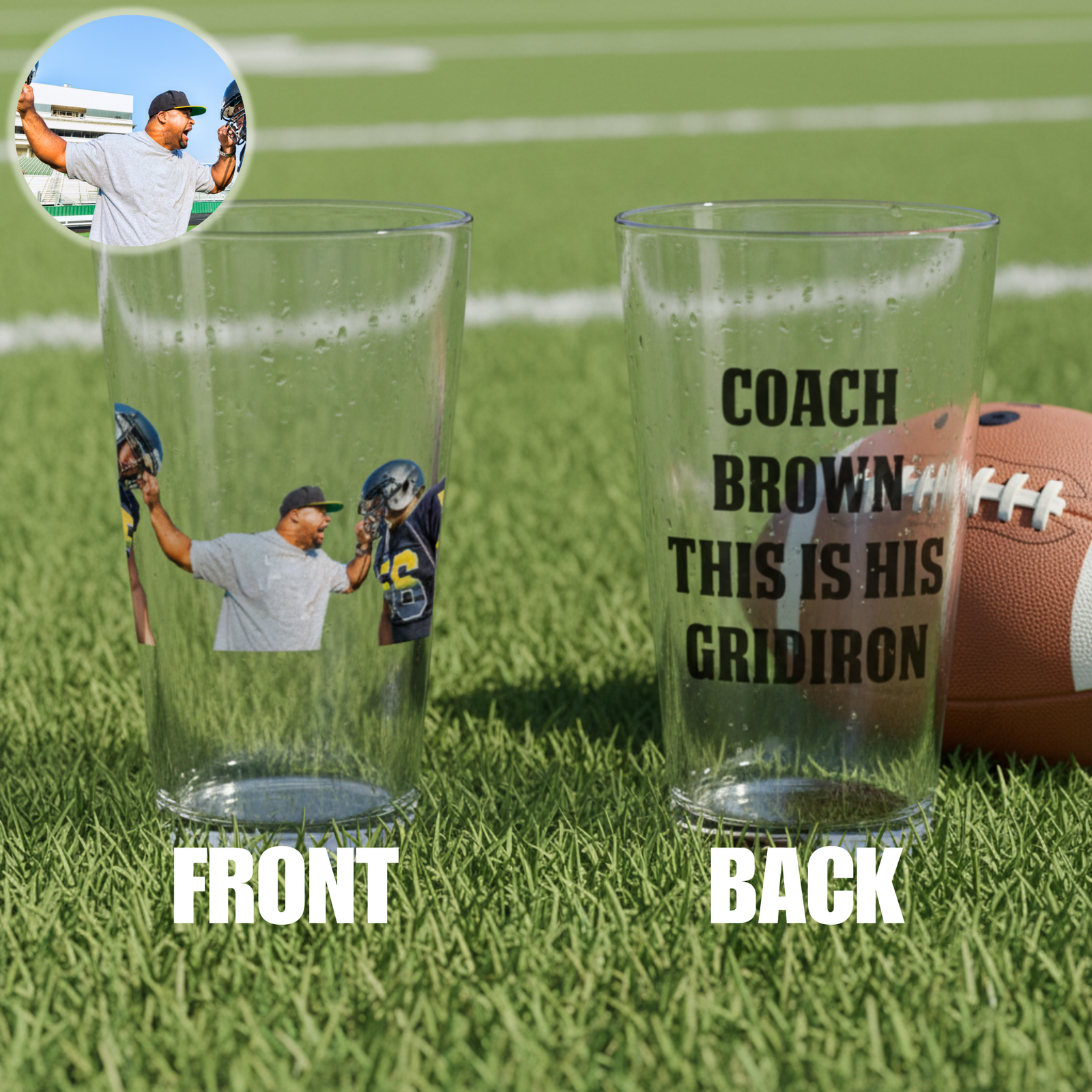 Custom Sports Photo Pint Glass