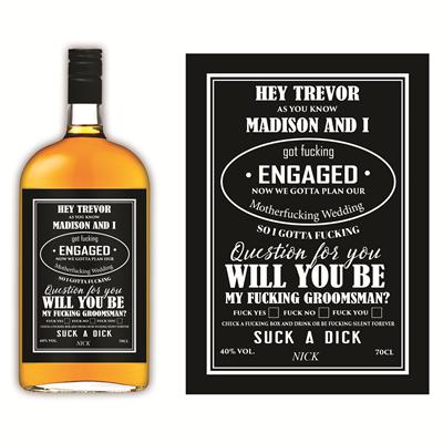 Unique Personalized Fuck Face Groomsmen Liquor Label Customized Gifts for Men by Groovy Guy