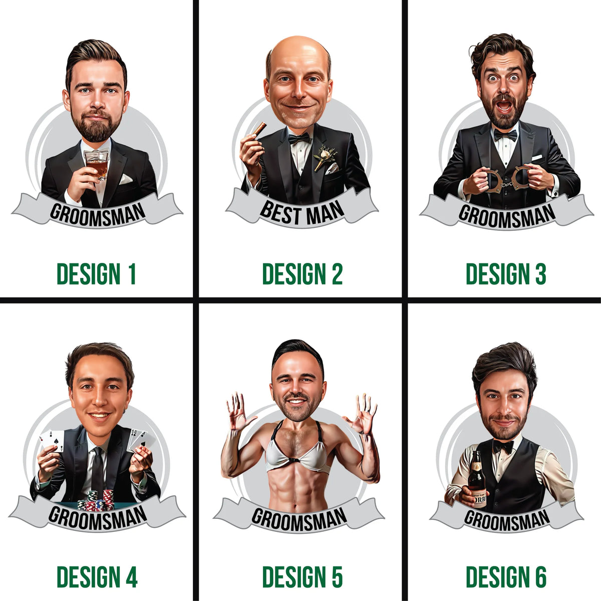 Unique Personalized Groomsmen Grins Flask Customized Groomsmen Gifts Gifts for Men by Groovy Guy