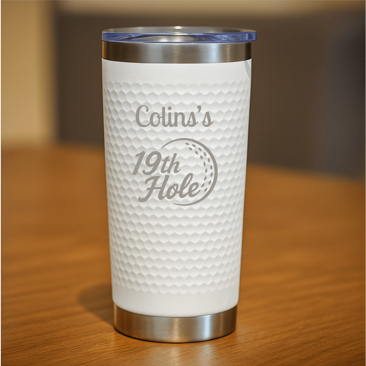 Unique Personalized 19th Hole Dimpled Tumbler Customized Gifts for Men by Groovy Guy
