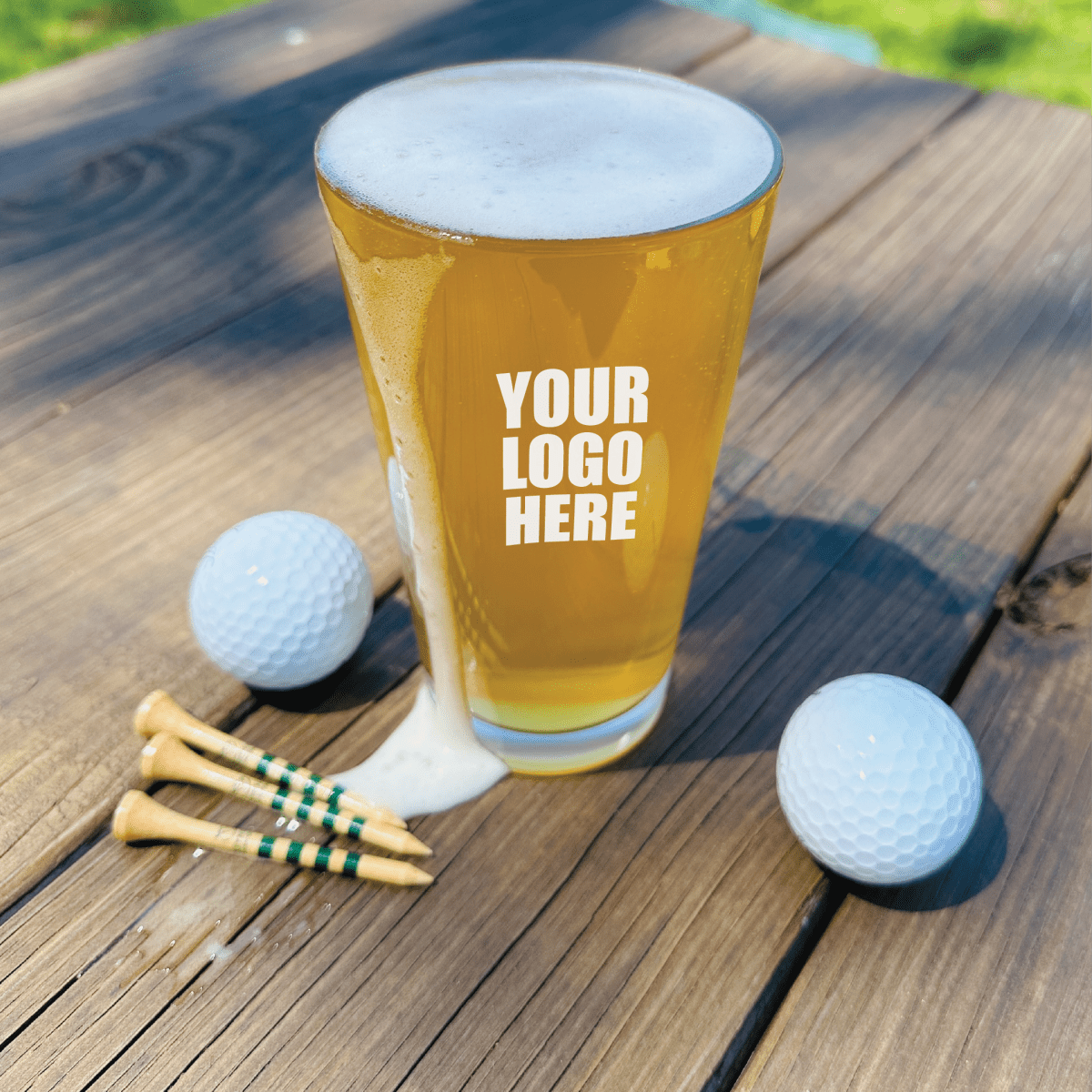 Unique Personalized Fairway Ale Customized pint glass Gifts for Men by Groovy Guy