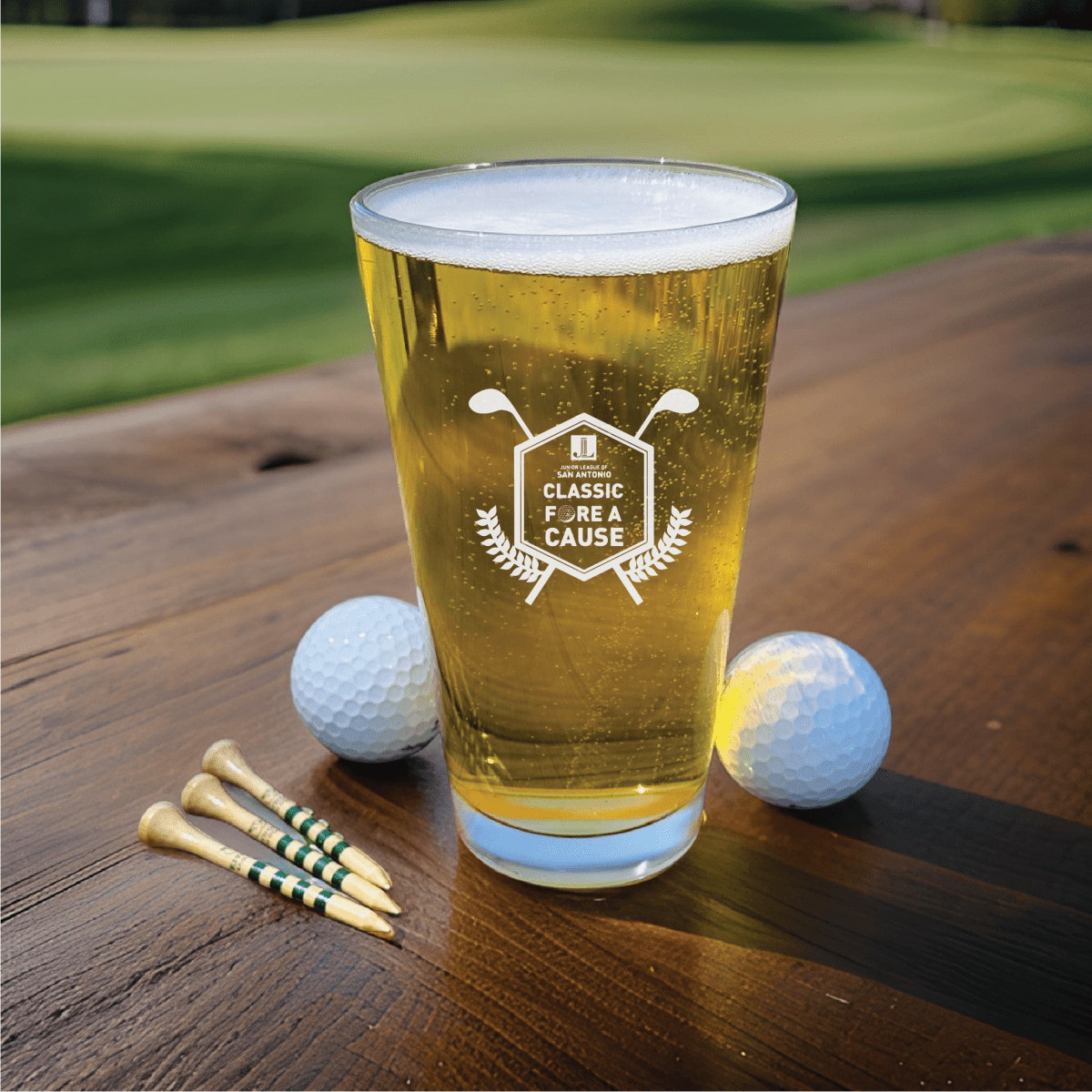 Unique Personalized Fairway Ale Customized pint glass Gifts for Men by Groovy Guy