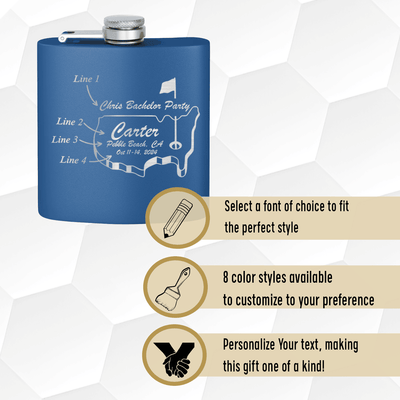 Golfing Bachelor Party Flask