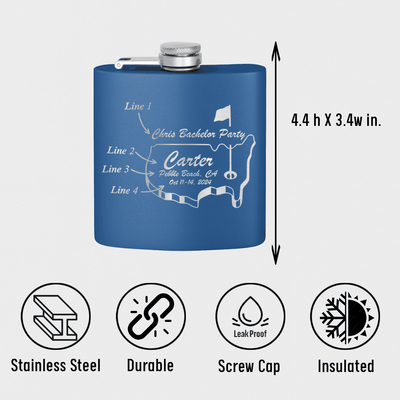 Golfing Bachelor Party Flask