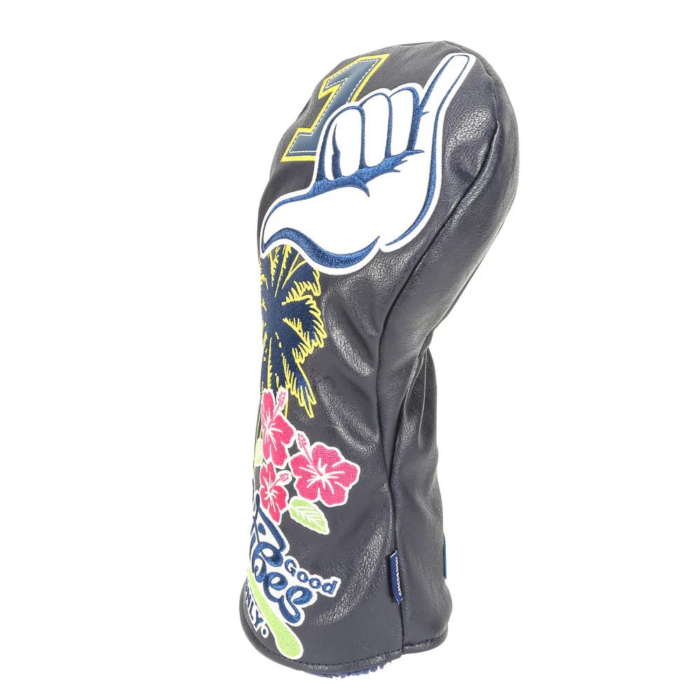 Unique Personalized Good Vibes Driver Headcover Customized Golf Head Covers Gifts for Men by Groovy Guy