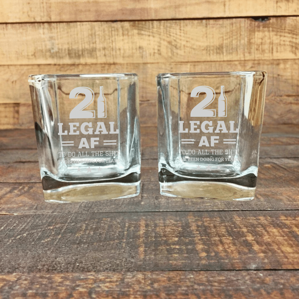 Unique Personalized Finally Legal Whiskey Box Set Customized Gift Set Gifts for Men by Groovy Guy