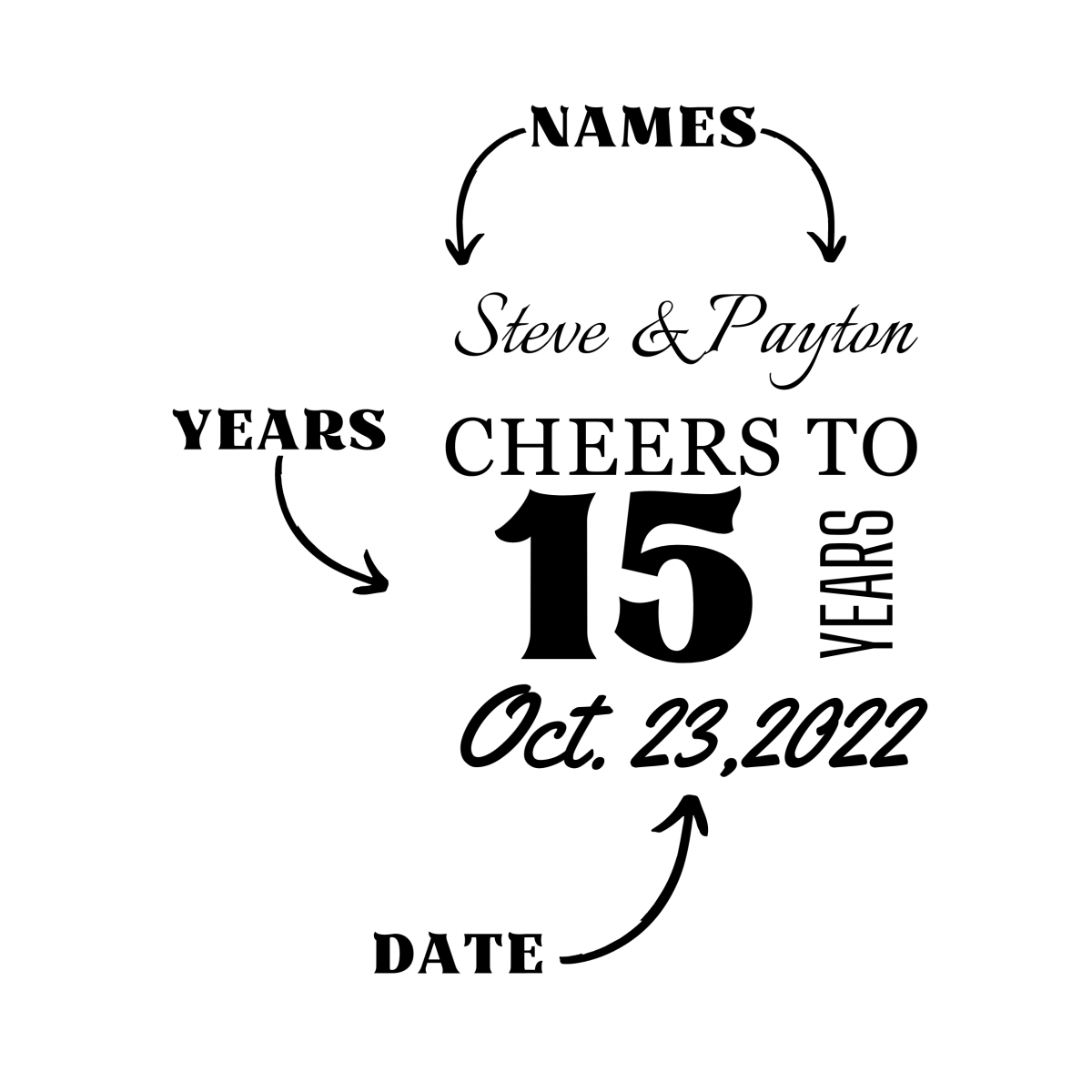 Unique Personalized Cheers To The Years Decanter Customized personalized decanters Gifts for Men by Groovy Guy