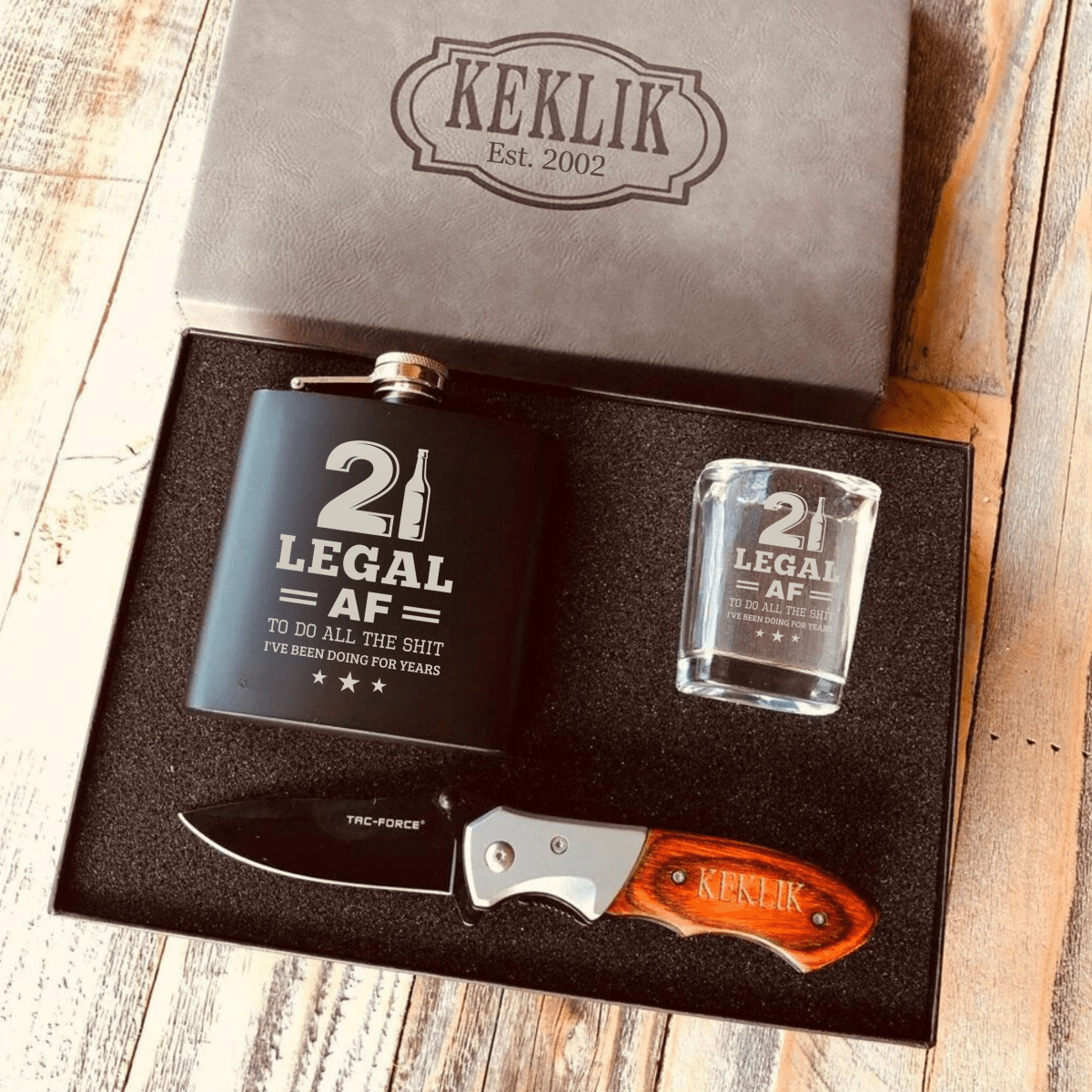 Unique Personalized Legal AF Birthday Box Customized Gift Sets Gifts for Men by Groovy Guy