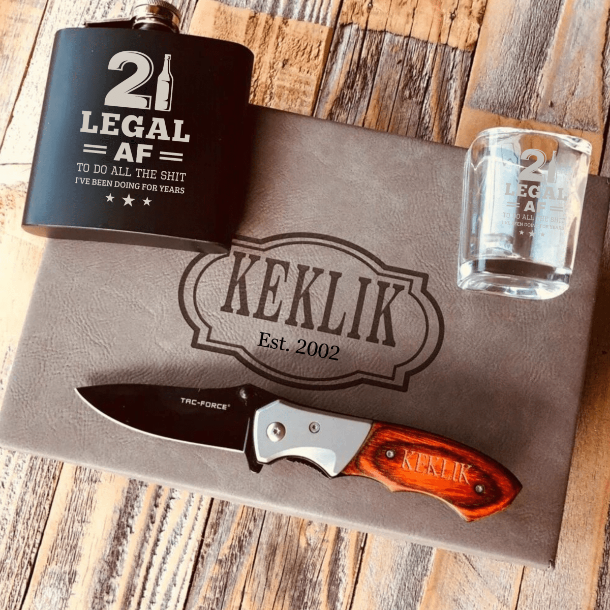 Unique Personalized Legal AF Birthday Box Customized Gift Sets Gifts for Men by Groovy Guy