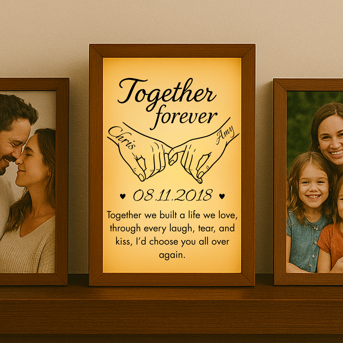 Together Forever Anniversary Light Frame