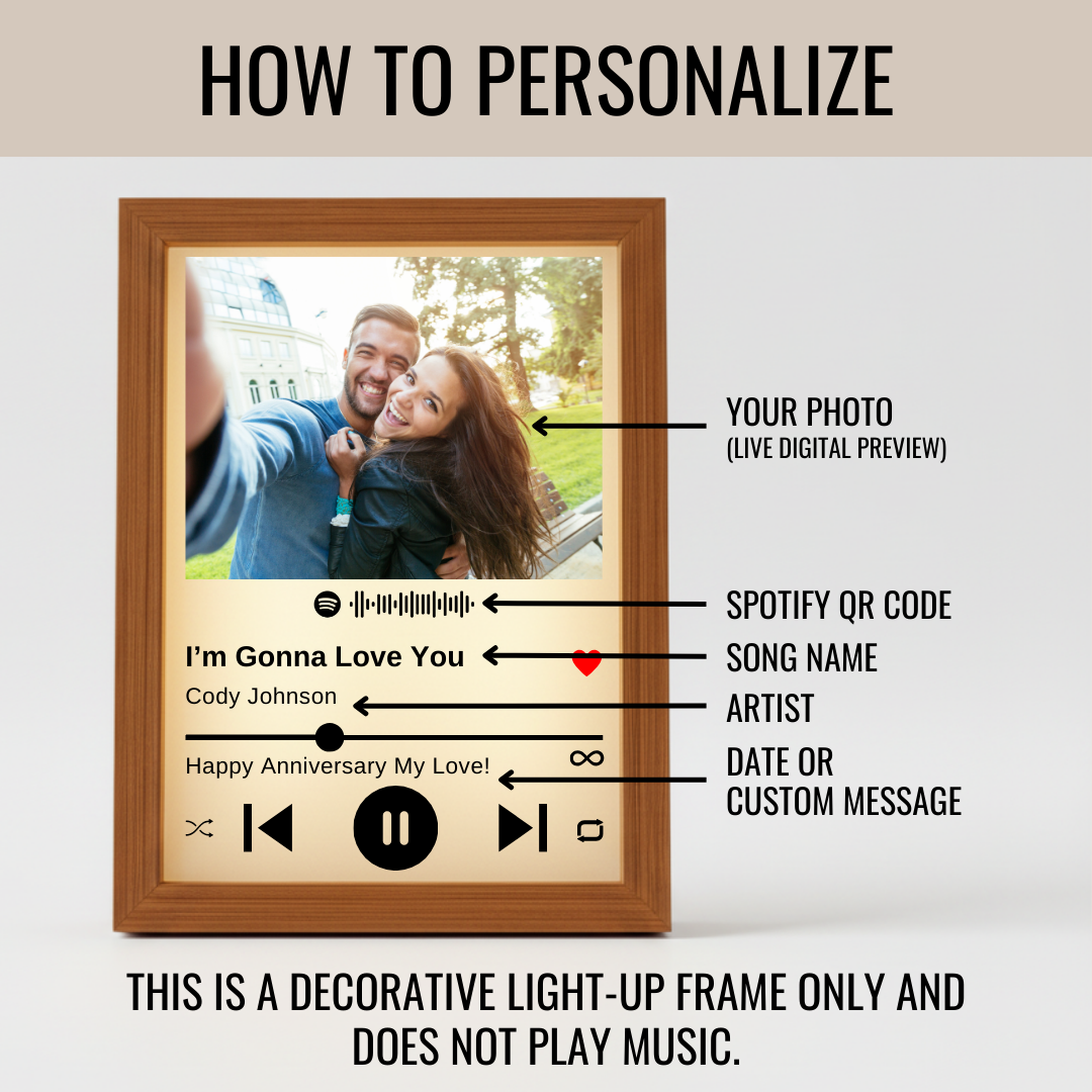 Personalized Spotify Song Light Box