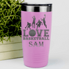 Pink Basketball Tumbler With Heart Beats For Basketball Design