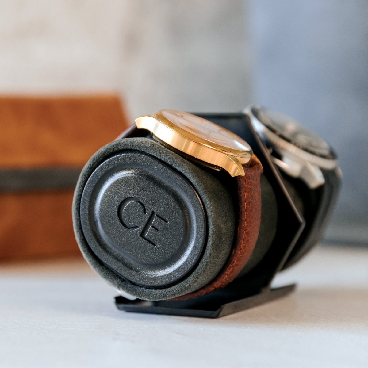 Unique Personalized HEX Travel Watch Roll - 2 Slot Customized watch case Gifts for Men by Groovy Guy