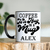 Black Funny Coffee Mug With Hug In A Mug Design