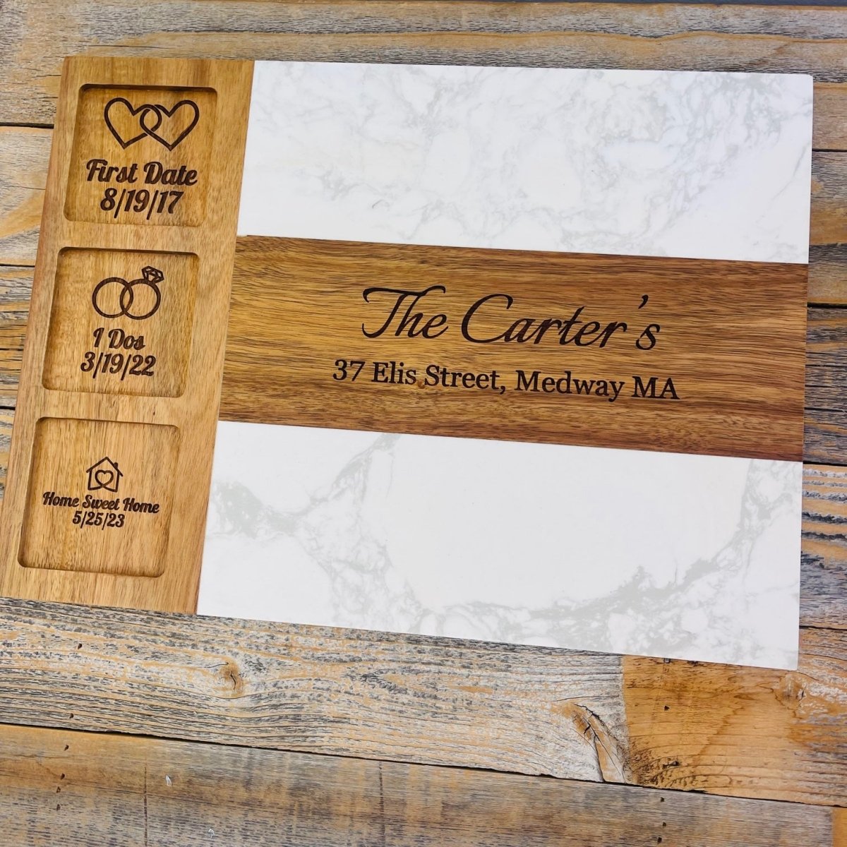 Unique Personalized Loves Journey Charcuterie Board Customized Valentines Gifts for Men by Groovy Guy