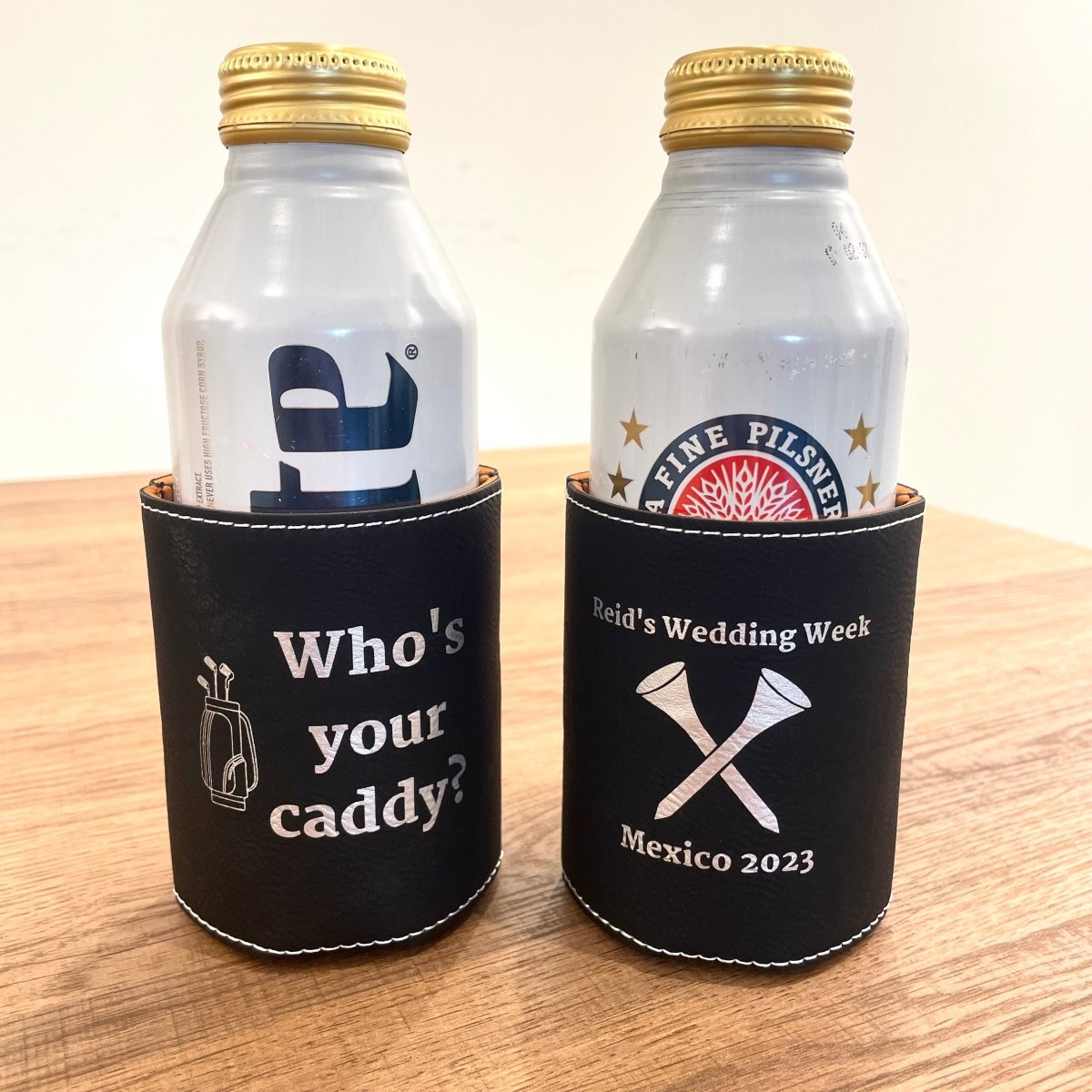 Unique Personalized Bachelor Party Golf Weekend Koozie Customized Personalized Koozie Gifts for Men by Groovy Guy