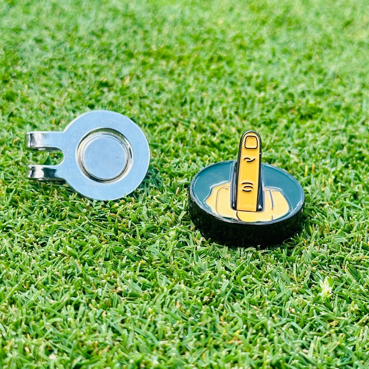 Unique Personalized Flip The Bird Ball Marker & Hat Clip Customized Golf Ball Marker Gifts for Men by Groovy Guy