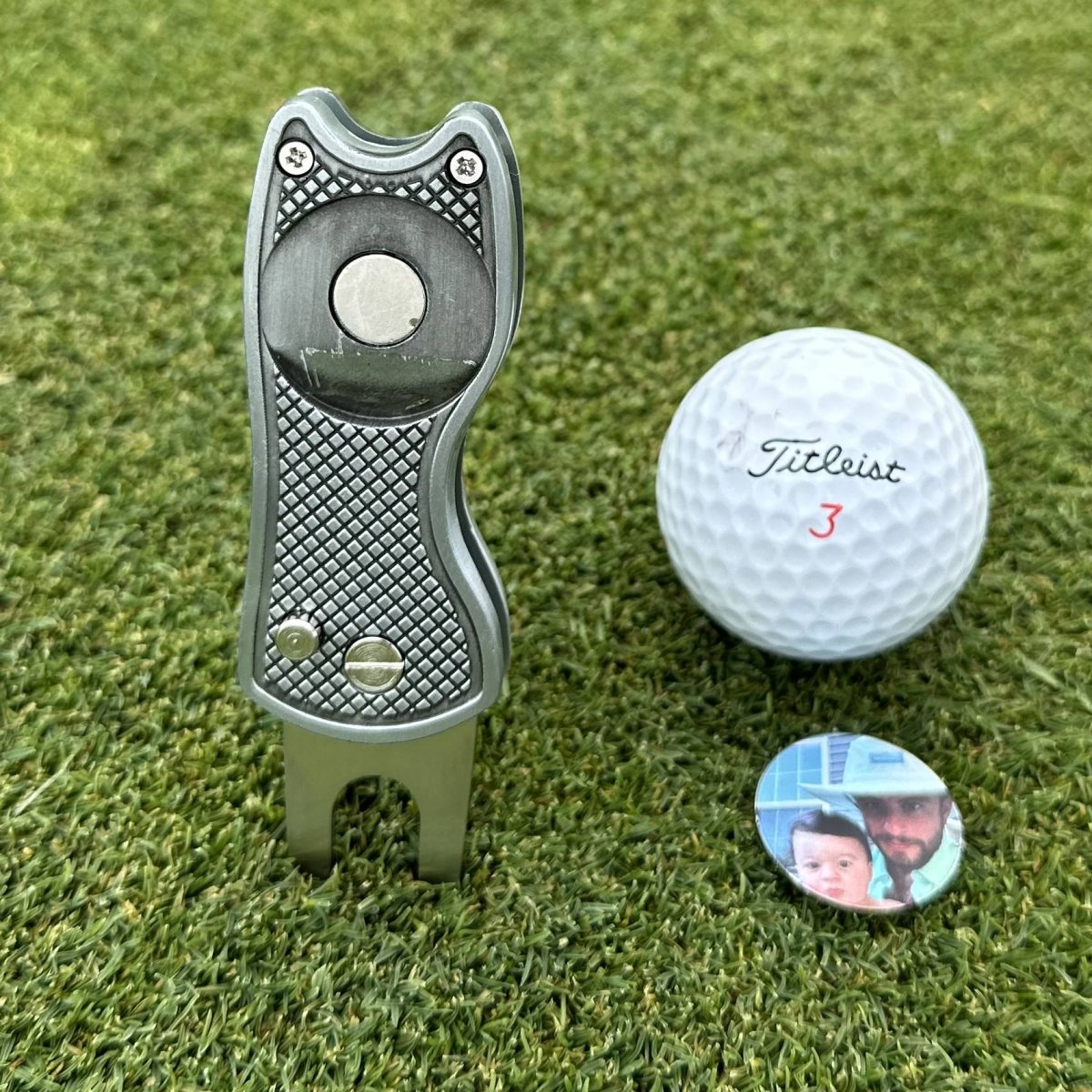 Unique Personalized Divot Tool With Custom UV Ball Marker Customized Golf Ball Marker Gifts for Men by Groovy Guy